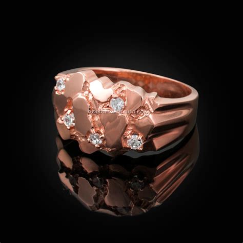 rose gold nugget ring